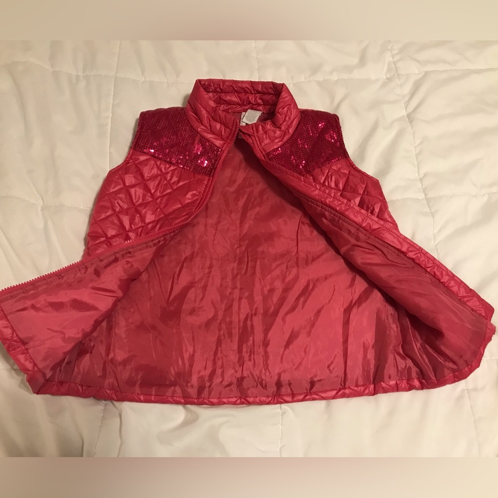Pink with sparkles insulated vest size 14/16, XL G